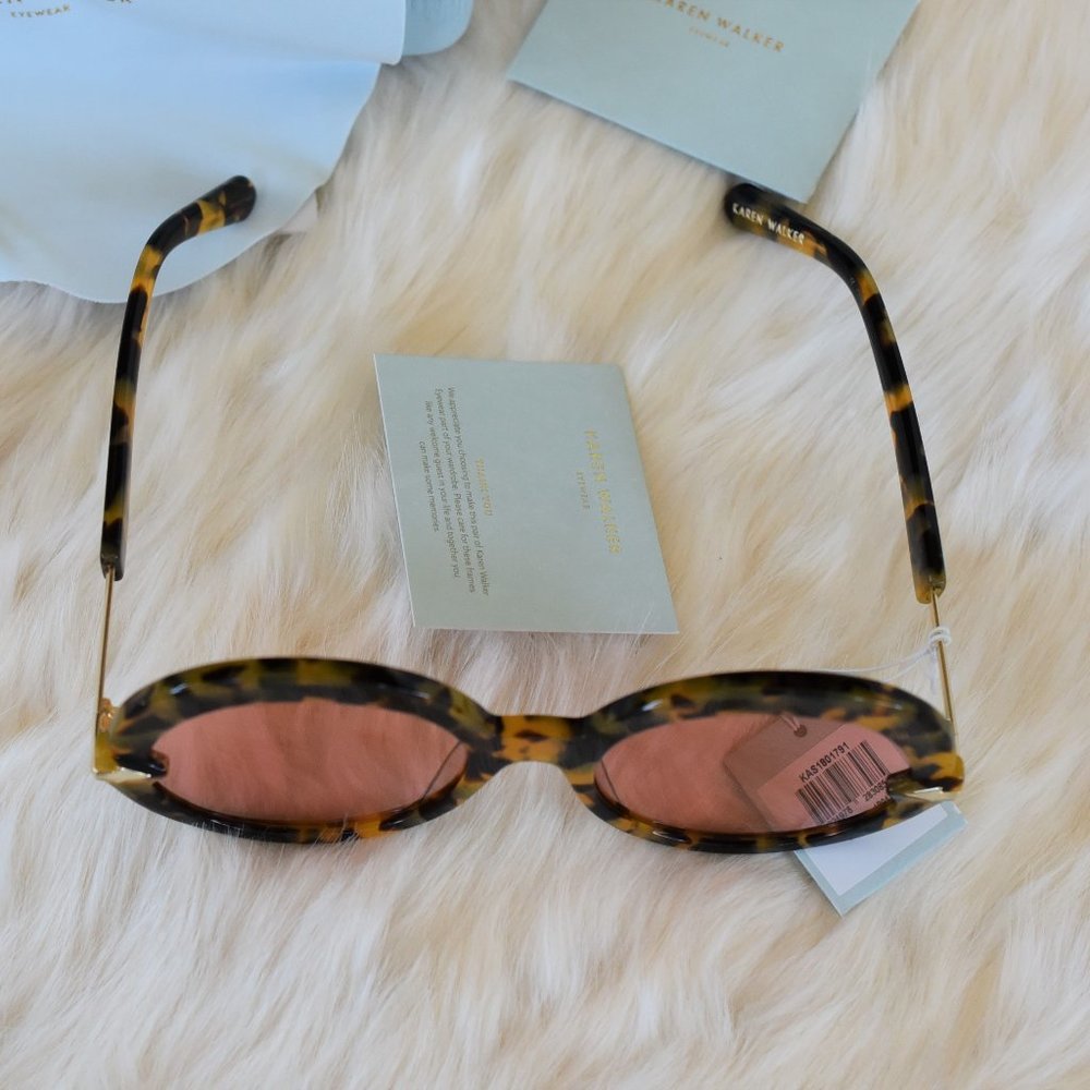 KAREN WALKER ROMANCER TORTOISE SUNGLASSES - Picture 4 of 15